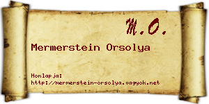 Mermerstein Orsolya névjegykártya